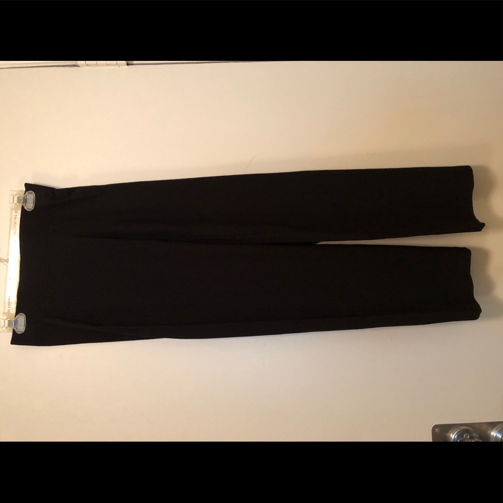 Eileen Fisher PP Black Straight Pant with Yoke NWT